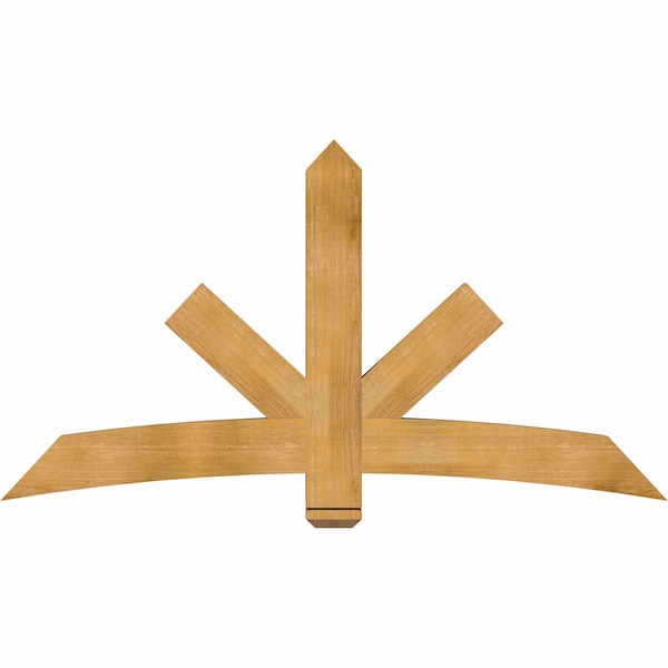 Ekena Millwork Alberta Rough Sawn Timber Gable Bracket, Western Red Cedar, 72"W x 39"H x 4"D x 6"F, 13/12 Pitch GBW072X39X0406ALB00RWR - main